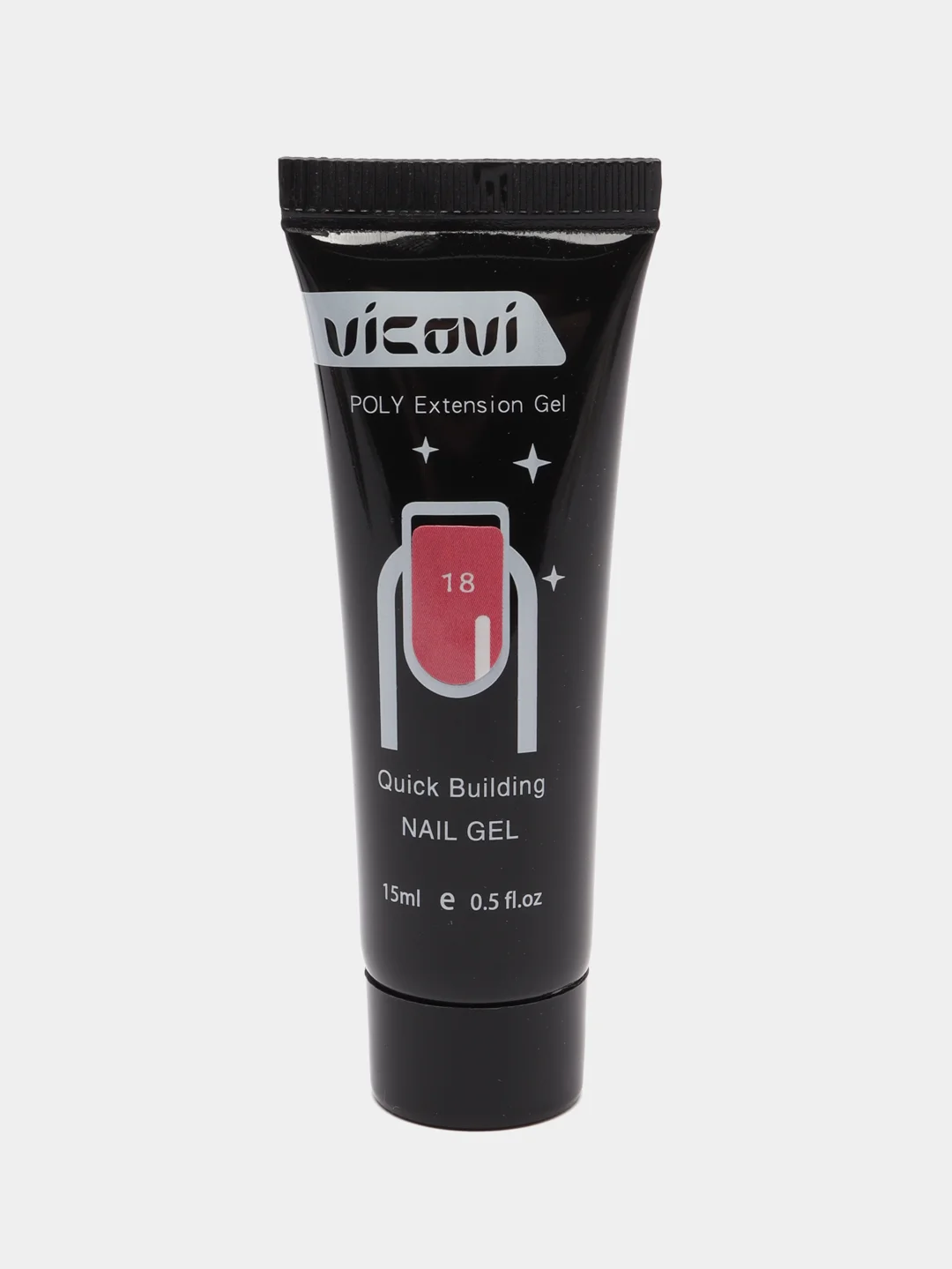 Акригель, гель для наращивания ногтей Vicovi, прозрачный, камуфлирующий, 15 мл