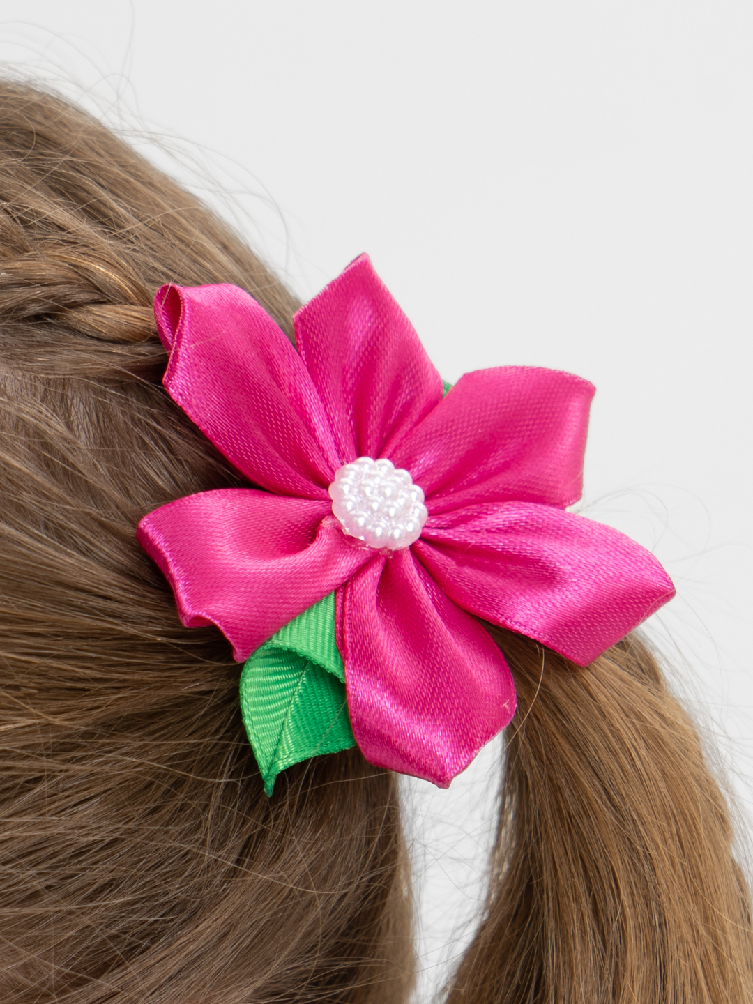 Мастер-класс: Канзаши розовый цветок – красивая заколка для маленькой девочки