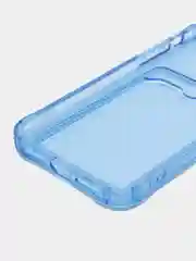 Синий силиконовый чехол с отсеком, карманом для карты IPhone 7-13 Pro Max, прозрачный