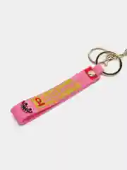 Кораллово-розовый брелок с подставкой для телефона и зеркалом 3 в 1. Брелок для ключей