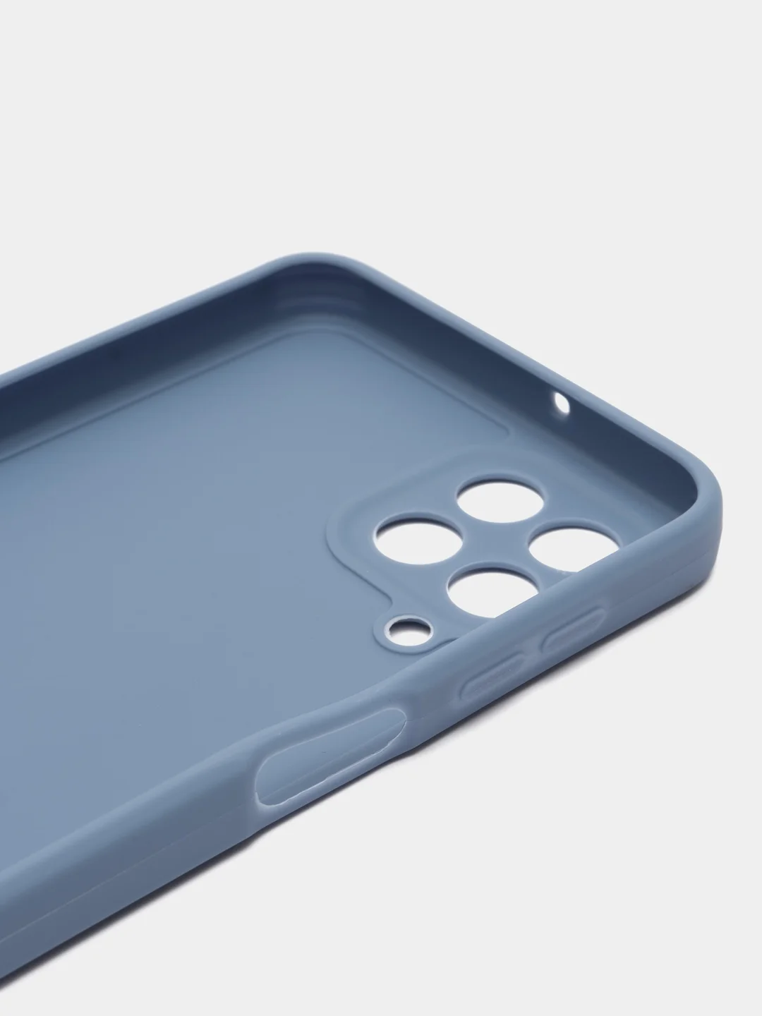 Синий меланж чехол для Samsung Galaxy M33 (Самсунг М33) 5G, с защитой камеры, силиконовый