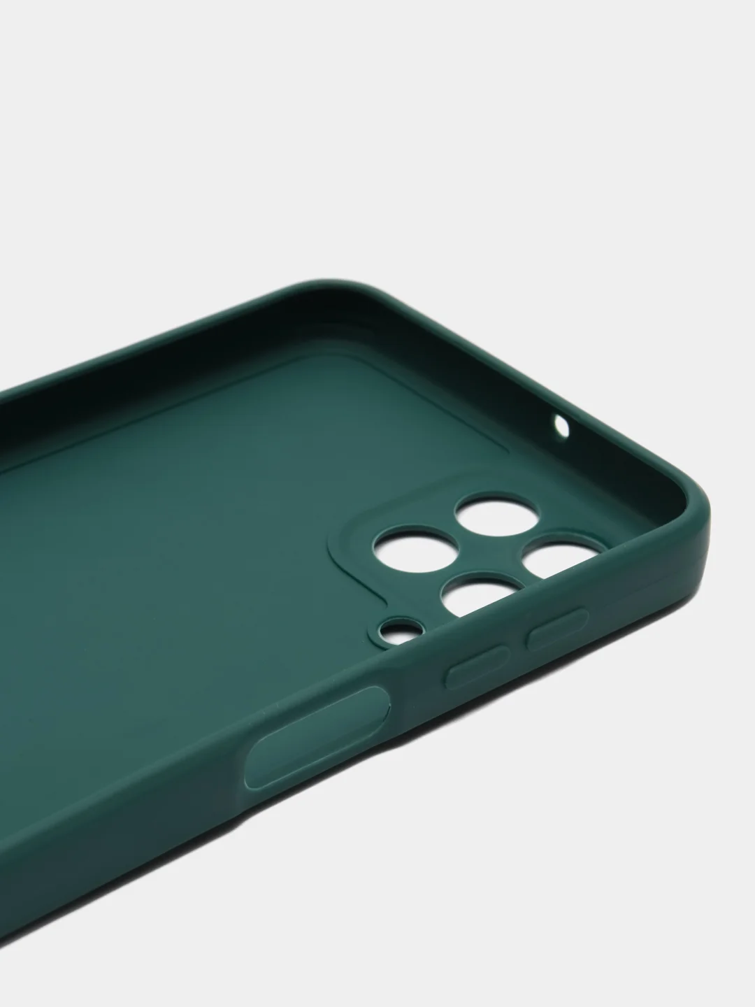 Тёмно-зелёный чехол для Samsung Galaxy M33 (Самсунг М33) 5G, с защитой камеры, силиконовый