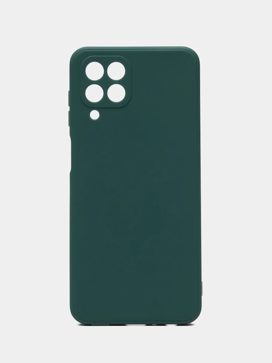 Тёмно-зелёный чехол для Samsung Galaxy M33 (Самсунг М33) 5G, с защитой камеры, силиконовый