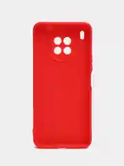 Красный чехол Honor 50 Lite, Huawei Nova 8i, (Хонор 50 лайт, Нова 8ай), силиконовый прозрачный