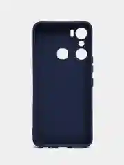 Темно-синий силиконовый чехол для Infinix Hot 12 Pro (Инфиникс Хот 12 Про) прозрачный