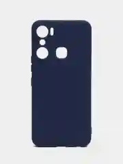 Темно-синий силиконовый чехол для Infinix Hot 12 Pro (Инфиникс Хот 12 Про) прозрачный