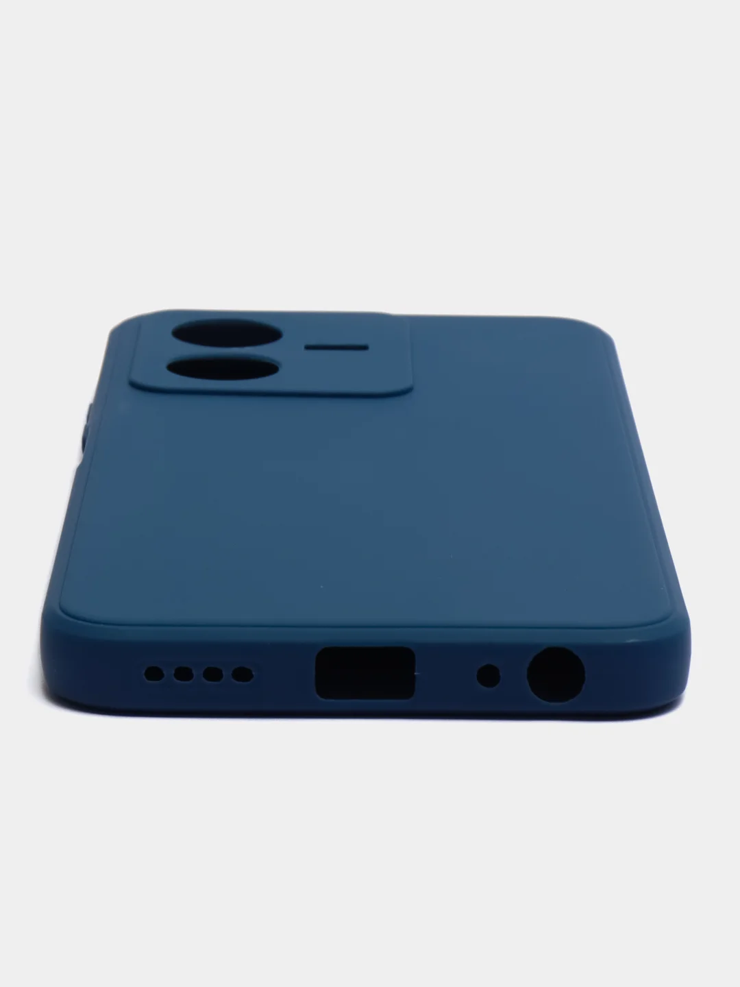 Синий чехол для Vivo Y22 (Виво у22), прозрачный, силиконовый