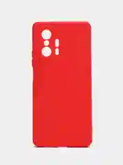 Красный чехол для Xiaomi Mi 11T и 11T Pro (Сяоми Ми 11Т, 11Т Про), матовый, силиконовый