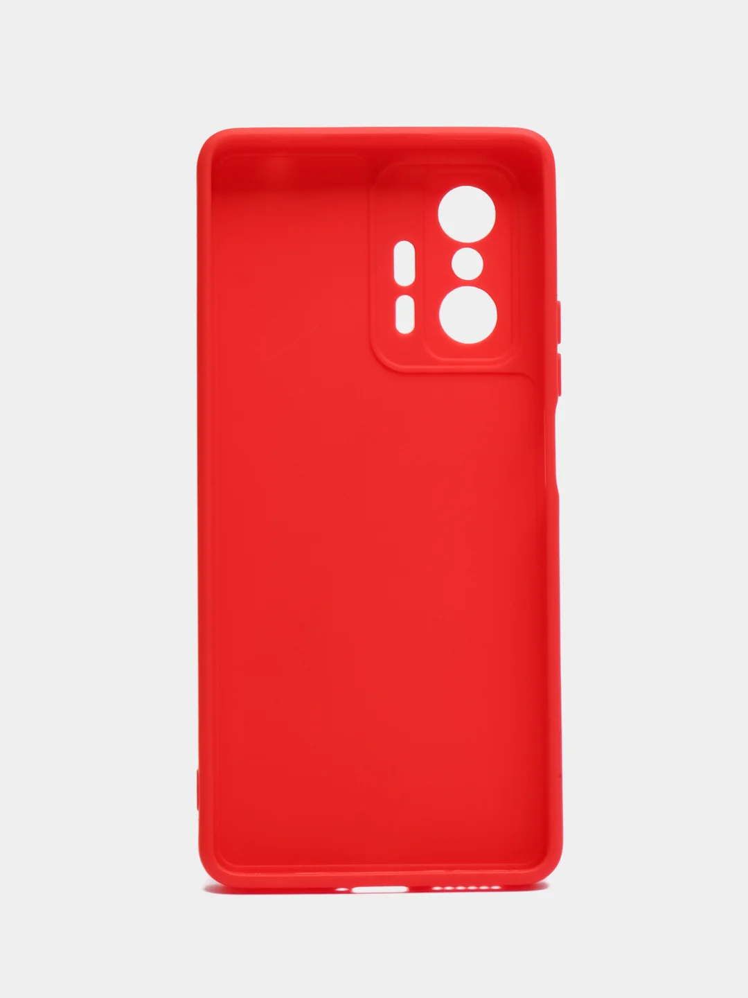 Красный чехол для Xiaomi Mi 11T и 11T Pro (Сяоми Ми 11Т, 11Т Про), матовый, силиконовый