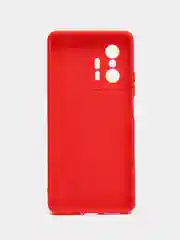 Красный чехол для Xiaomi Mi 11T и 11T Pro (Сяоми Ми 11Т, 11Т Про), матовый, силиконовый