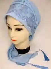 Готовый платок на никах/Готовый платок /головной убор/тюрбан женский/капор /мусульманская