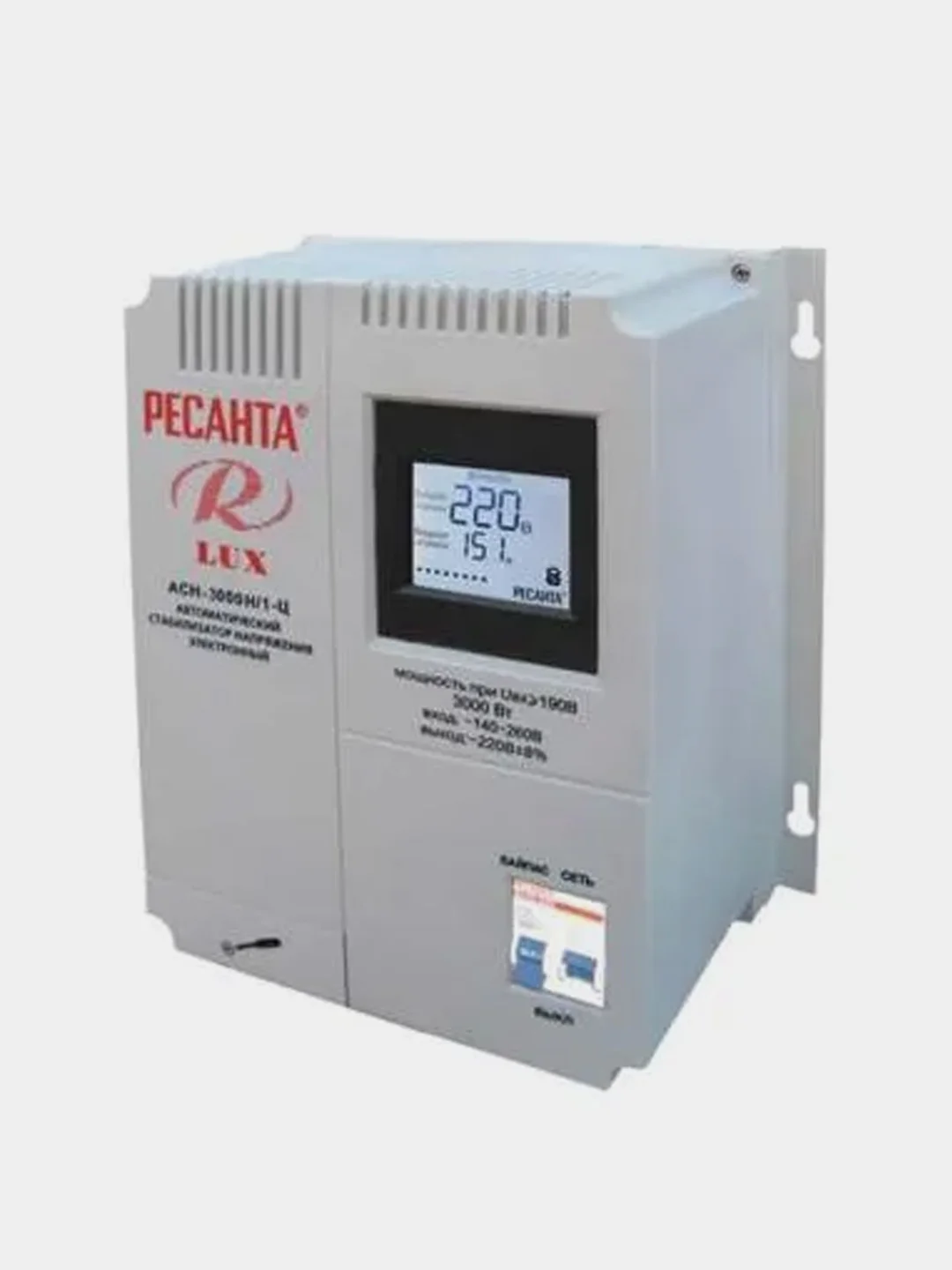 Стабилизатор АСН- 3 000Н/1-Ц Ресанта Lux