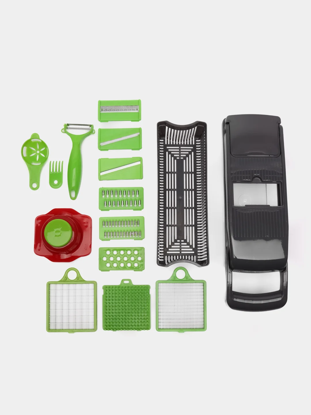 Серый меланж терка для овощей / Овощерезка ручная универсальная Nicer Dicer