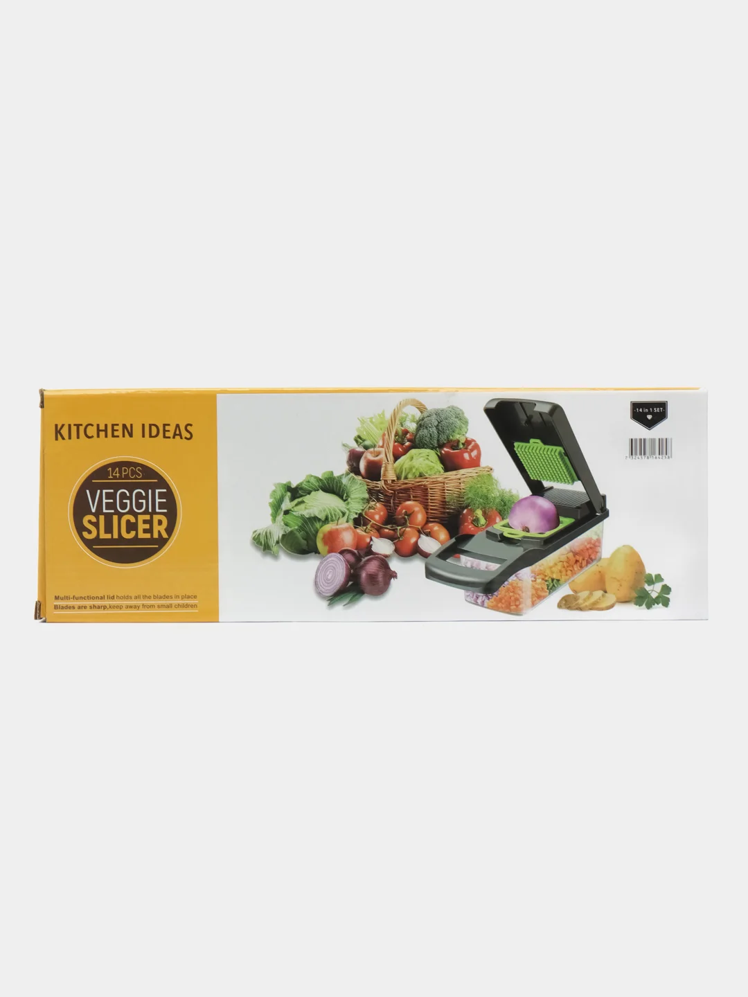 Серый меланж терка для овощей / Овощерезка ручная универсальная Nicer Dicer