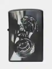 Черный бензиновая зажигалка "Чоппер"