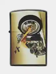 Желтый бензиновая зажигалка "Чоппер"