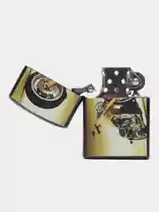 Желтый бензиновая зажигалка "Чоппер"