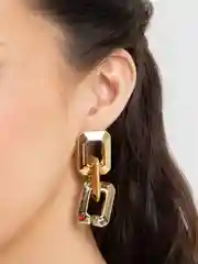 Золотой серьги цепи висячие