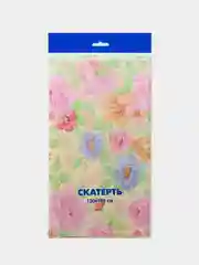 Кораллово-розовый скатерть одноразовая полиэтиленовая, 120 х 180 см, на стол, одноразовая