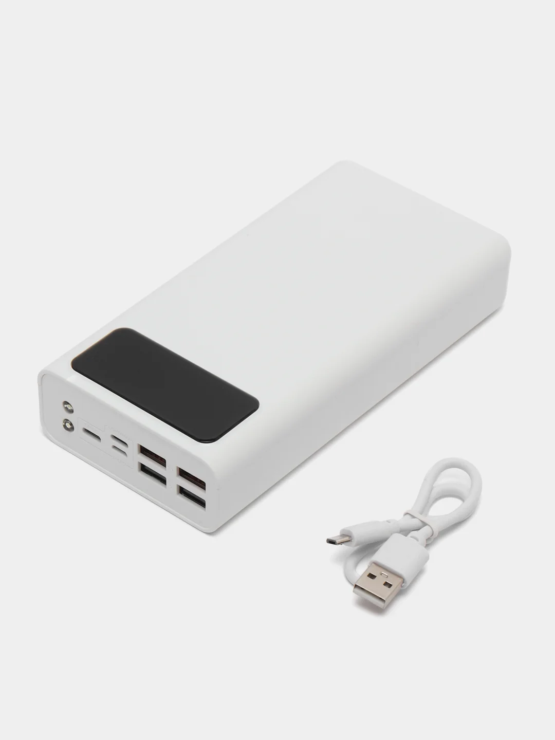 Белый внешний аккумулятор Power Bank, 40000 мА