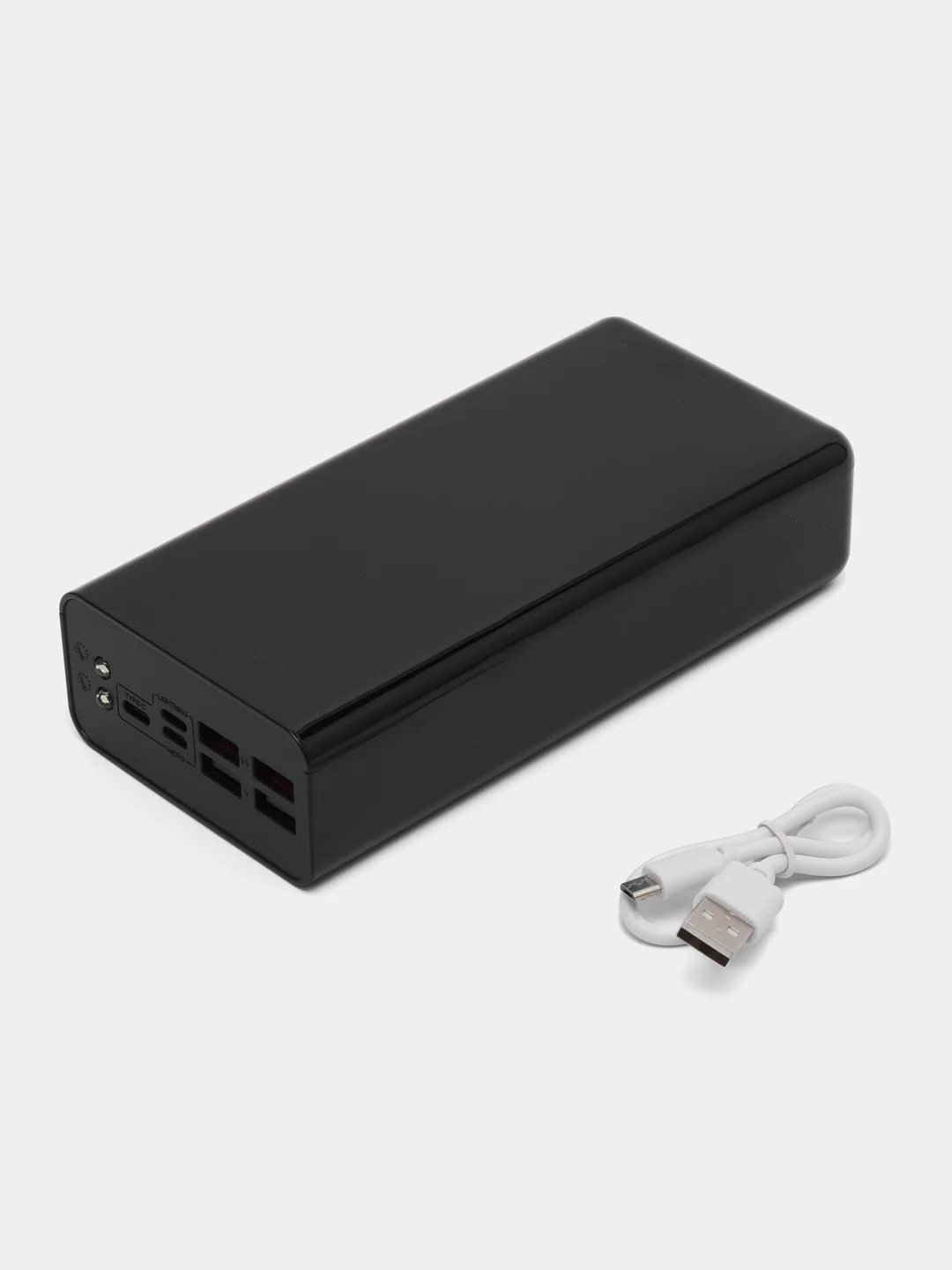 Черный внешний аккумулятор Power Bank, 50000мА