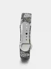 Серый ремешок для Xiaomi Mi Band 5, 6, силиконовый, с принтом