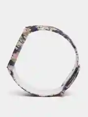 Голубой ремешок для Xiaomi Mi Band 5, 6, силиконовый, с принтом