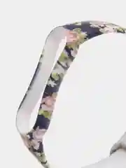 Голубой ремешок для Xiaomi Mi Band 5, 6, силиконовый, с принтом