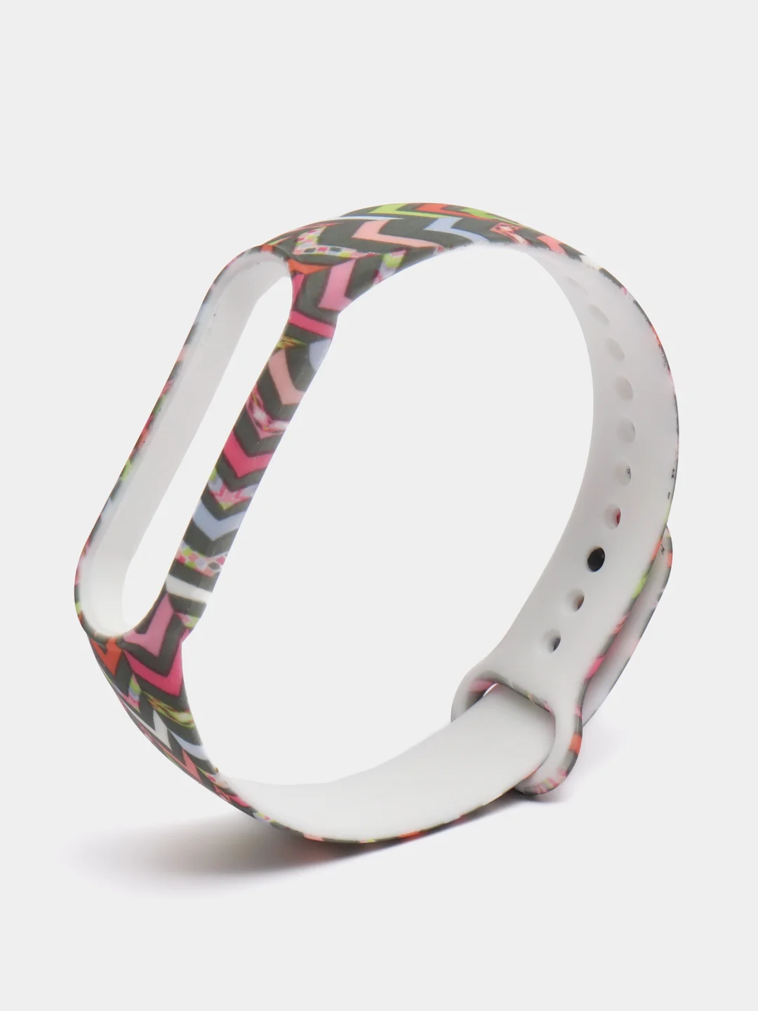 Сиреневый ремешок для Xiaomi Mi Band 5, 6, силиконовый, с принтом