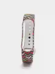 Сиреневый ремешок для Xiaomi Mi Band 5, 6, силиконовый, с принтом