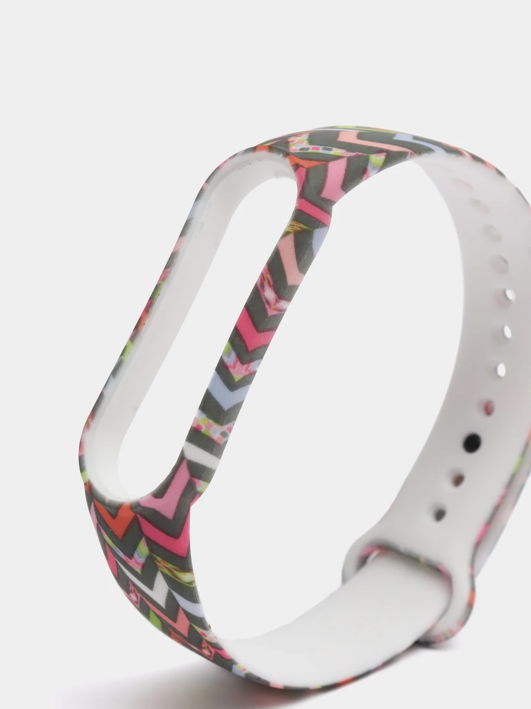 Сиреневый ремешок для Xiaomi Mi Band 5, 6, силиконовый, с принтом