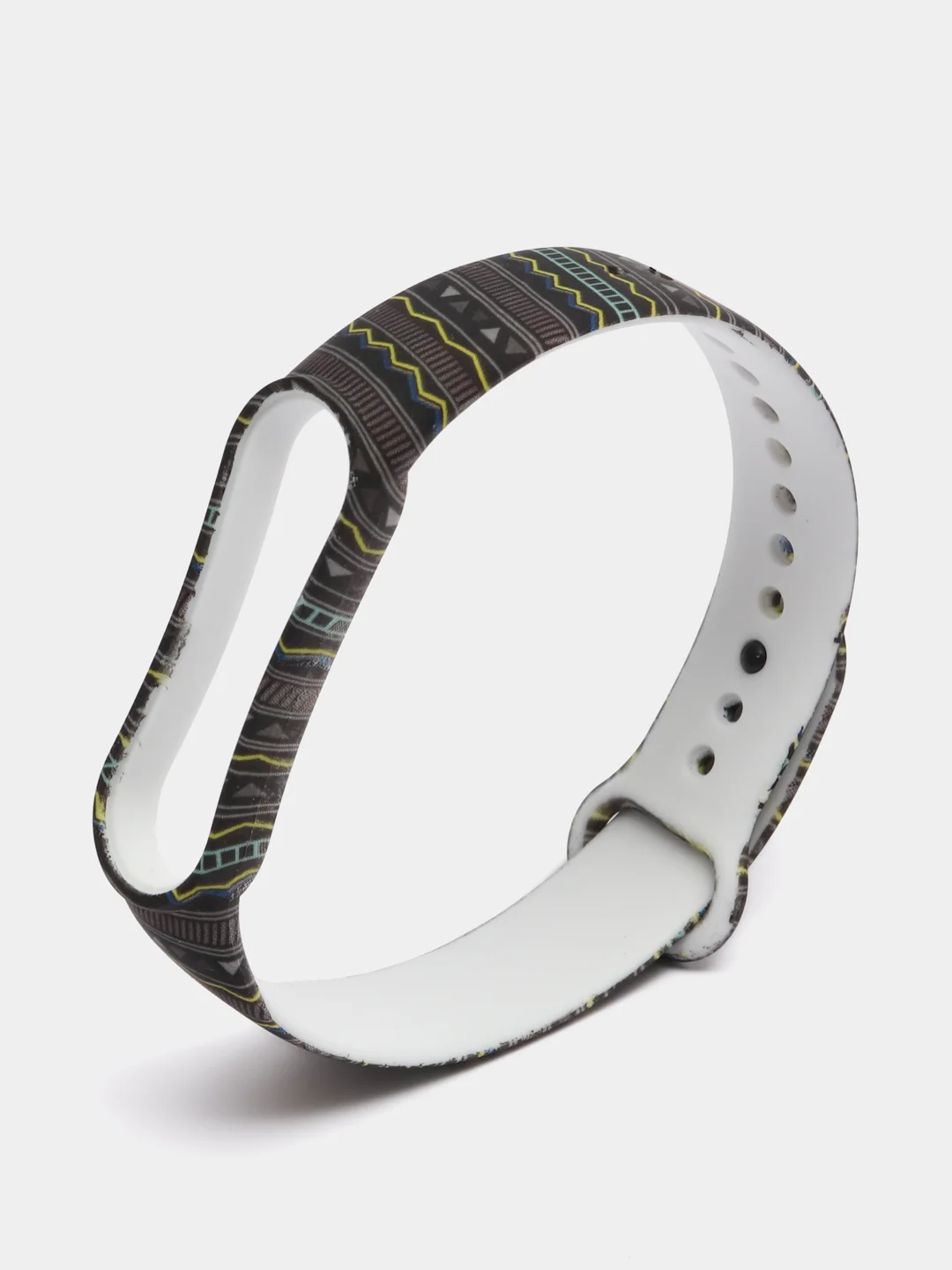 Индиго ремешок для Xiaomi Mi Band 5, 6, силиконовый, с принтом