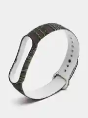 Индиго ремешок для Xiaomi Mi Band 5, 6, силиконовый, с принтом