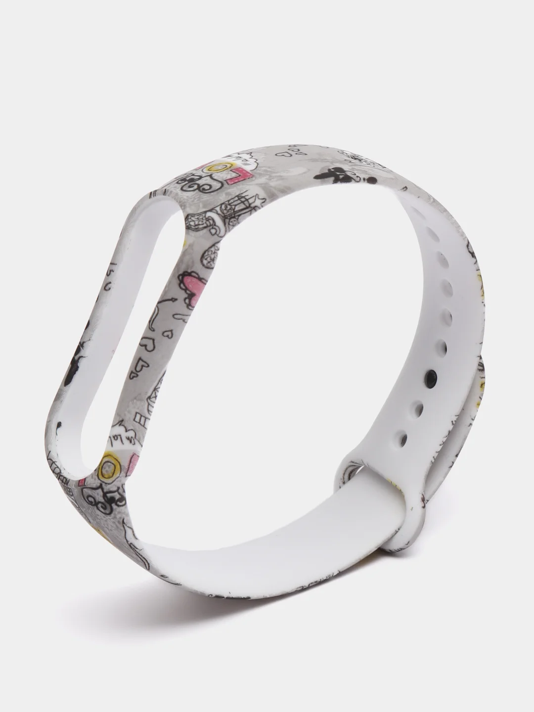 Конфетный ремешок для Xiaomi Mi Band 5, 6, силиконовый, с принтом