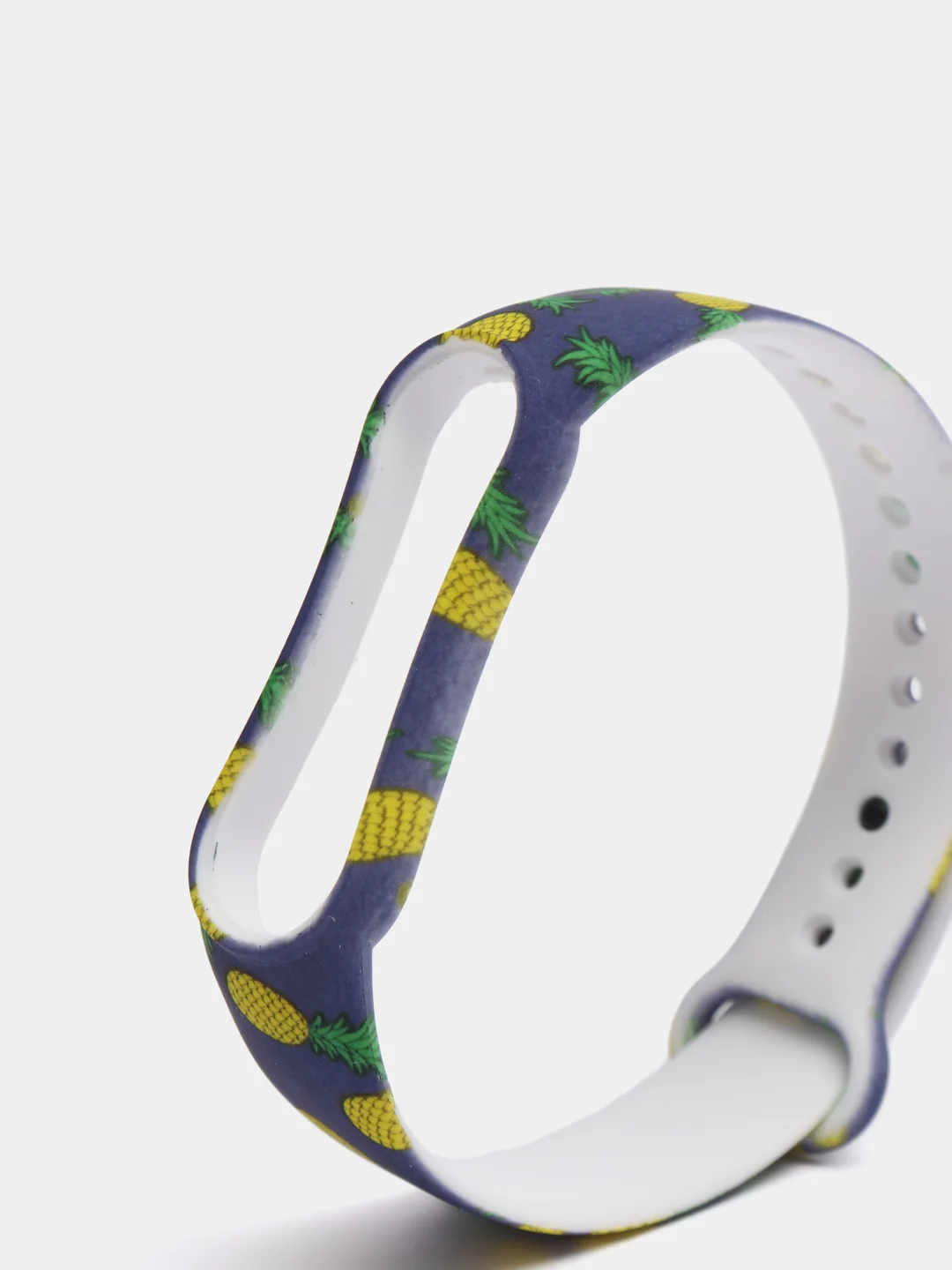 Синий ремешок для Xiaomi Mi Band 5, 6, силиконовый, с принтом