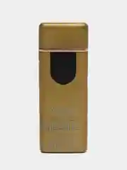 Золотой электронная зажигалка, USB, led дисплей, с гравировкой, вечная зажигалка