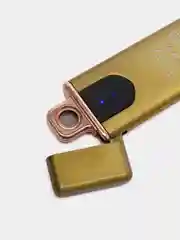 Золотой электронная зажигалка, USB, led дисплей, с гравировкой, вечная зажигалка
