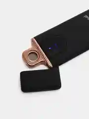 Черный электронная зажигалка, USB, led дисплей, с гравировкой, вечная зажигалка