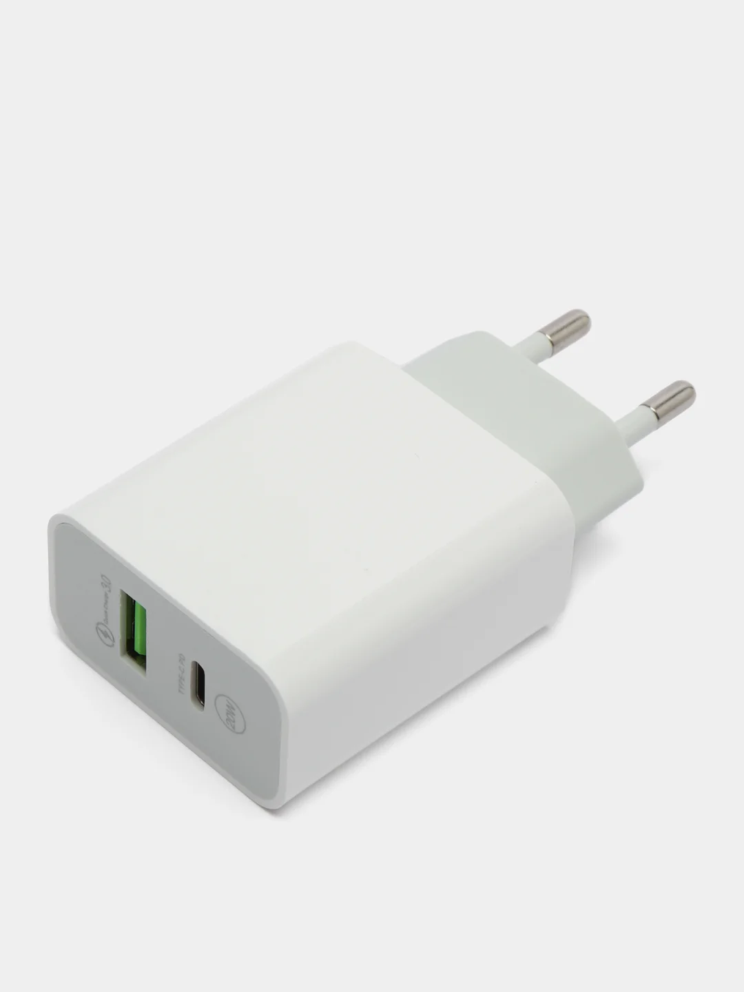 Белый зарядноe устройство Type-C/USB 20W