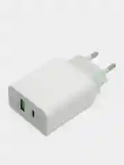 Белый зарядноe устройство Type-C/USB 20W
