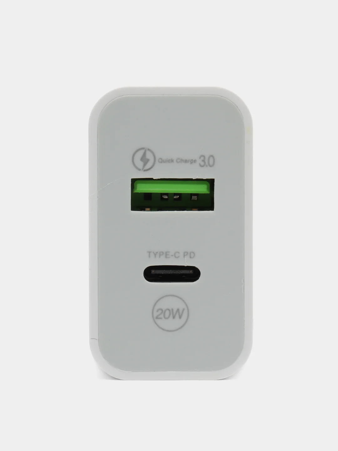 Белый зарядноe устройство Type-C/USB 20W