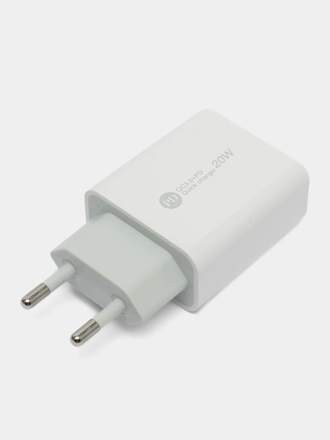 Белый зарядноe устройство Type-C/USB 20W