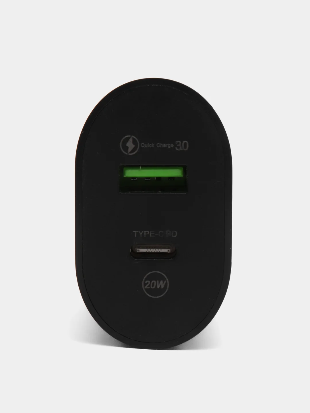 Черный зарядноe устройство Type-C/USB 20W