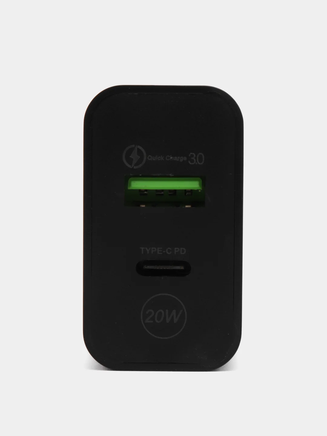 Черный зарядноe устройство Type-C/USB 20W