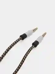 Серый кабель AUX jack-jack 3.5, плетенный
