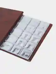 Бордовый альбом для монет, 120 ячеек