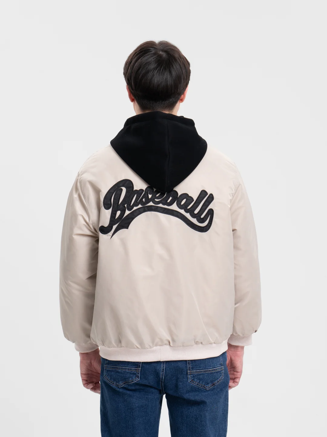 Слоновая кость куртка-бомбер Baseball Unisex