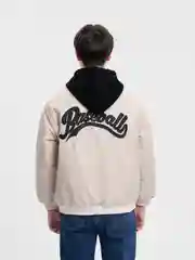 Слоновая кость куртка-бомбер Baseball Unisex
