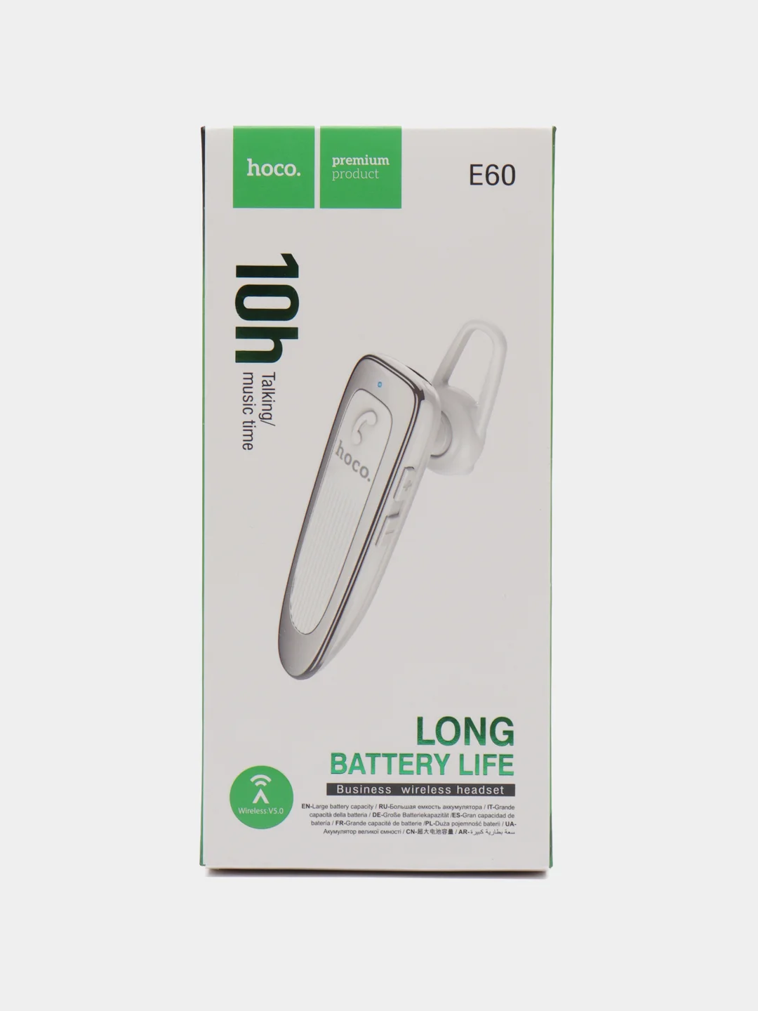 Белый беспроводная Bluetooth-гарнитура Hoco E60