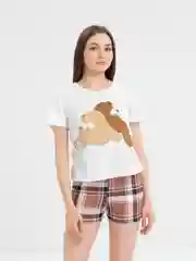Коричневый пижама женская
